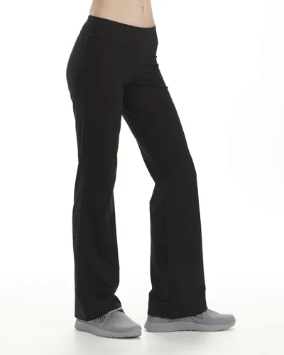 Vista 2 de Spalding Pantalones de yoga para mujer Paquete de 2 pantalones de pierna acampanada de talla grande ajustados o corte de bota leggings de alto