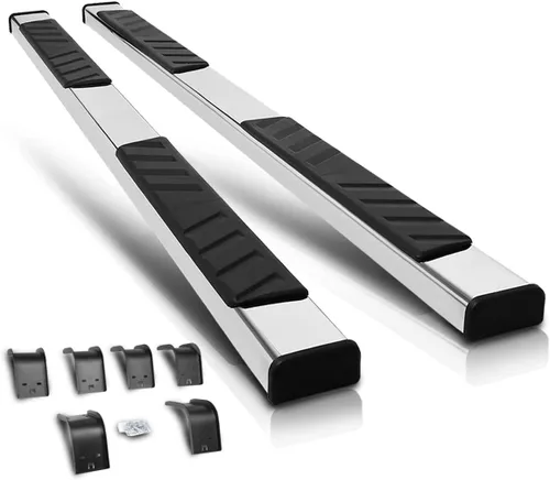 Vista 5 de PM PERFORMOTOR Estribos Nerf Bar de acero inoxidable de 5 pulgadas de ancho compatibles con cabina 09-10 Ram 1500 Quad (extendida), PM-RNB-8225-SS