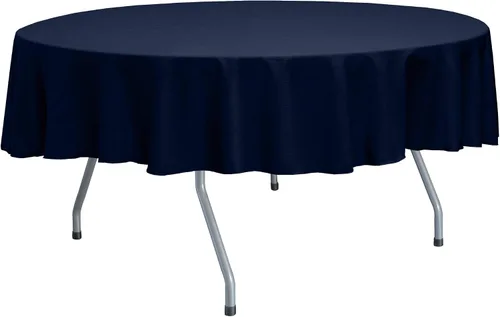 Vista 13 de Ultimate Textile Mantel redondo reversible Shantung Satin Majestic de 84 pulgadas, color rosa hielo