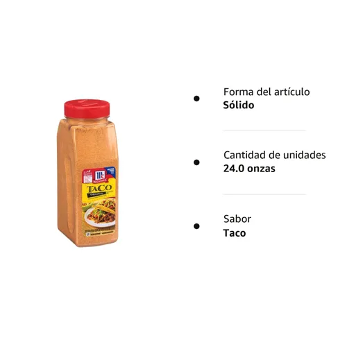 Vista 26 de Mezcla de condimentos para tacos original de McCormick, 24 oz