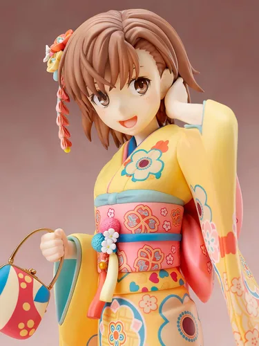 Vista 7 de FuRyu A Certain Scientific Railgun T: Mikoto Mikasa (Furisode Version) Figura de PVC a escala 1:7, multicolor, 8 pulgadas