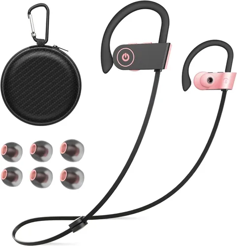 Vista 11 de JOYWISE Auriculares Inalámbricos Bluetooth 16H Tiempo de Reproducción Auriculares con Micrófono Estéreo Intrauditivos, IPX7 Impermeables Deportivos