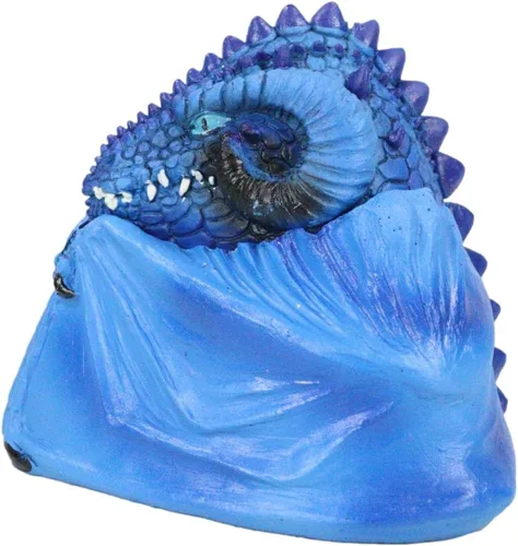 Vista 4 de Ebros Gift Enter The Dragon Blue Hibernating Drake - Joyero pequeño de Stanley Morrison Alquimia Alquimia Alada Magia Fantasía Calabozos Dragones