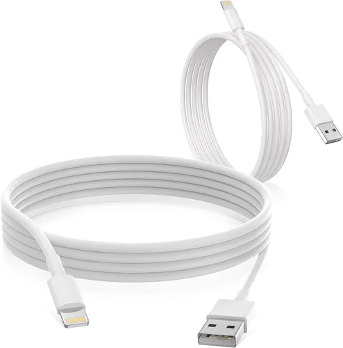Vista 8 de Uzento Cable de carga para iPhone, paquete de 2 cables USB a Lightning originales con certificación Apple MFI de 6 pies, cable de carga rápida