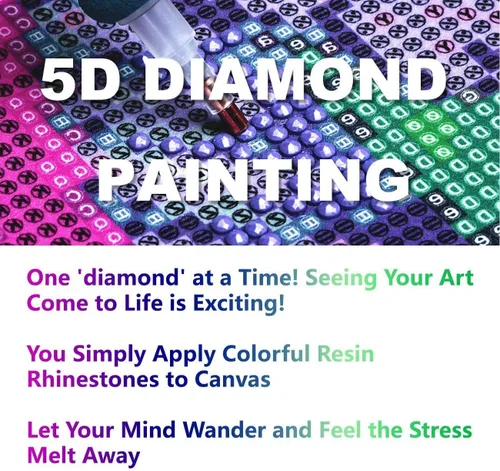 Vista 7 de Zariocy Kits de arte de diamantes 5D para adultos, cachorros, pintura de diamantes de bricolaje, arte redondo de perforación completa, pinturas