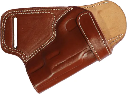 Vista 24 de YT HOBBY Funda de Pistola de Cuero Artesanal Premium SOB (Small of Back)