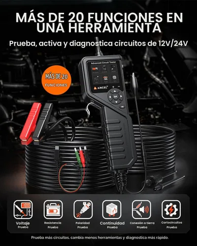 Vista 2 de PB600 Sonda de circuito de alimentación automotriz, buscador eléctrico Negro azabache
