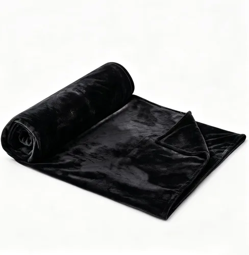 Vista 3 de TONGDADA Weighted Blanket Cover (Black Minky, 48''x72'' Duvet Cover)