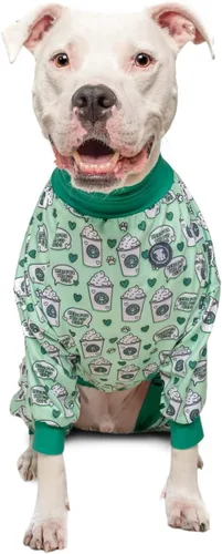 Vista 15 de Pittie Clothing Pijamas para Perro Pit Bull – Mameluco para Perro de Cobertura Completa, Ropa de Pijama Suave para Razas Medianas, Grandes, XL y XXL