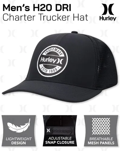 Vista 2 de Hurley Gorra para hombre - H2O DRI Charter Snap Back Trucker Hat