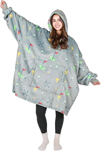 Vista 35 de Tirrinia - Sudadera con capucha de gran tamaño, manta de sherpa cómoda, reversible, gigante, para adultos, hombres, mujeres, adolescentes, esposa