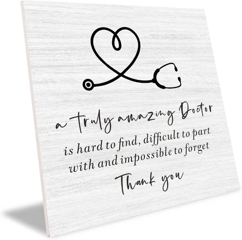 Vista 5 de Letrero de madera con texto en inglés "Doctor Wood", regalo de agradecimiento para médicos y enfermeras, regalos únicos para hombres y mujeres