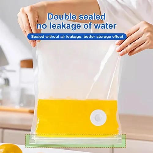 Vista 6 de RAIN SPIRIT Bolsas selladoras al vacío reutilizables para alimentos, 60 paquetes (20 L, 20 millones y 20 M), bolsas de almacenamiento de alimentos