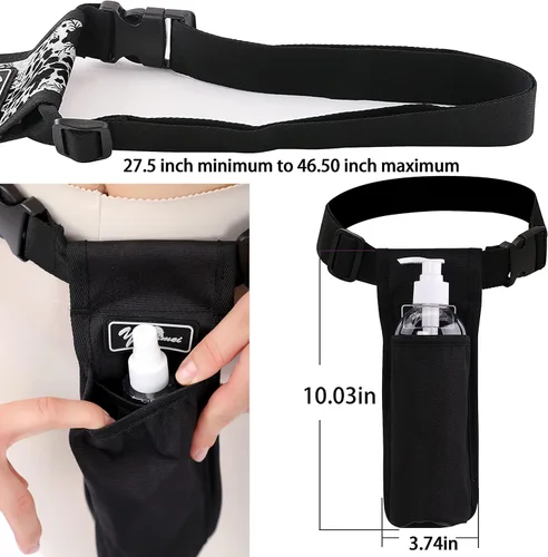 Vista 4 de Bolsa de botella de masaje, funda para masaje, funda para masaje, loción de masaje, funda de aceite de masaje (YR-1KD-negro)