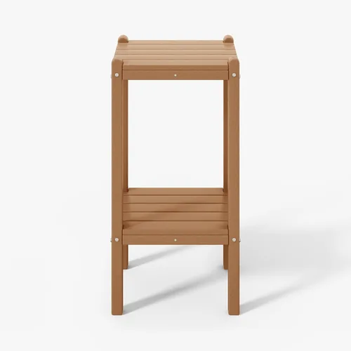 Vista 21 de WestinTrends Malibu - Mesa auxiliar cuadrada para exterior para silla Adirondack, teca