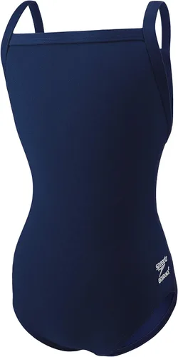 Vista 18 de Speedo Traje de baño de una pieza para niñas Endurance+ Flyback - colores de equipo sólidos para jóvenes Negro/Negro