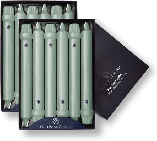 Vista 46 de Colonial Candle Handipt Collection - Vela cónica sin perfume, color blanco, 6 pulgadas, paquete de 12, hasta 4 horas de combustión