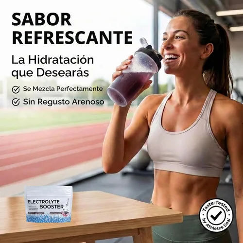 Vista 2 de Potenciador de electrolitos - Cereza negra, 50 porciones, hidratación