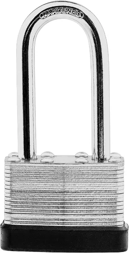 Vista 3 de SafiSwords Paquete de 3 candados de acero laminado con llaves iguales, 1-3/4 pulgadas de ancho, juego de candados largos resistentes con las mismas