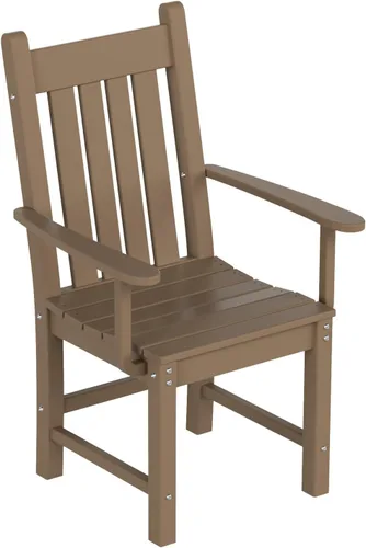 Vista 30 de WestinTrends Malibu Outdoor Patio HDPE Adirondack Silla de comedor para patio, color negro
