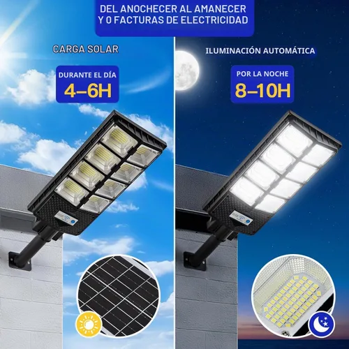 Vista 5 de Luces Solares Impermeables para Exteriores para Patio y Jardín, Iluminación de Seguridad con Sensor de Movimiento de Anochecer a Amanecer, Lámparas