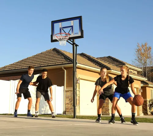 Vista 3 de Lifetime In-Ground Fusion Backboard Action Grip Sistema de baloncesto ajustable, 48 pulgadas