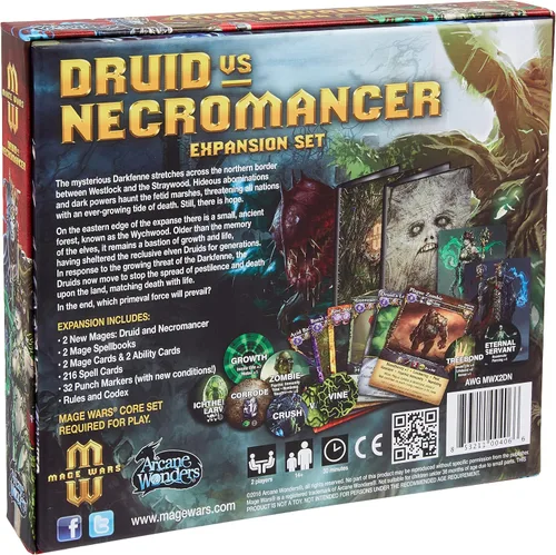 Vista 2 de Arcane Wonders Mage Wars Druida Vs Nigromante, Negro