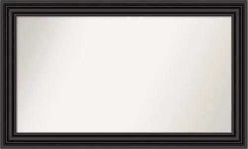 Vista 318 de Amanti Art Espejo personalizado, espejo de baño negro puente, espejo de pared o espejo de tocador de baño sobre el fregadero (26 x 26 pulgadas)