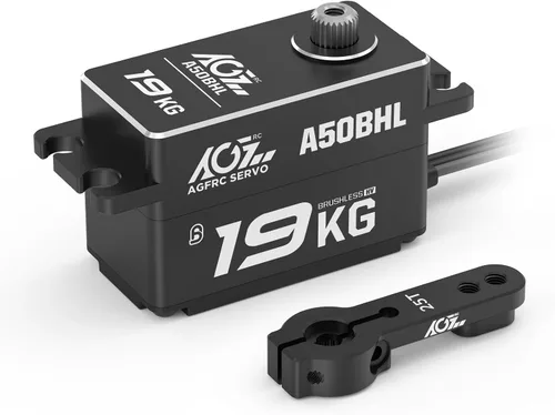 Vista 13 de AGFRC 19 kg de bajo perfil impermeable RC-Winch-Servo - 0.073s de alta velocidad, engranaje de metal CNC completo, servo inteligente programable sin