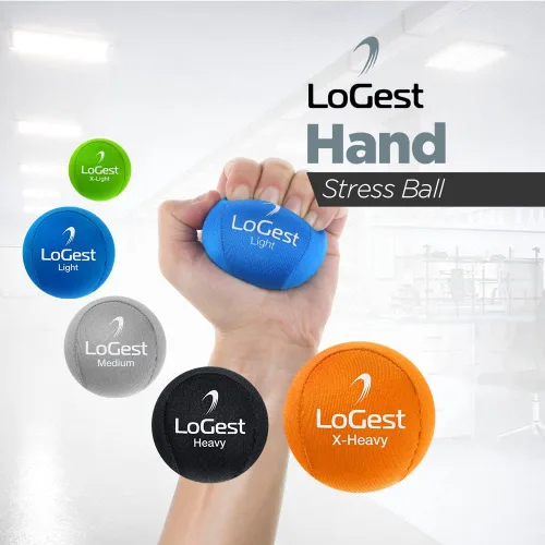 Vista 7 de Logest Bola de estrés de mano - Alivio de estrés y pelota de ejercicio de mano - Disponible en 5 niveles