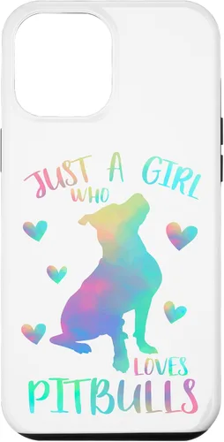Vista 26 de Just a Girl Who Loves Pitbulls Watercolor Cute Pitbull Case for iPhone 17