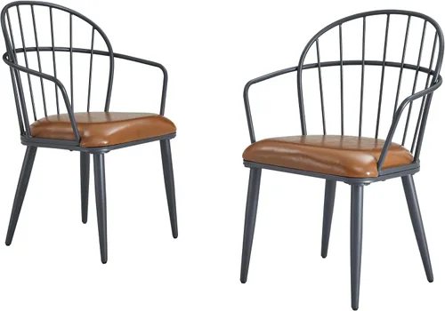 Vista 10 de Dining Chairs and Table & Chair Sets - 2-Pack Modern Wood Seat Metal Leg Side Chairs for Kitchen, Dining Room, and Home Office Seating,Black