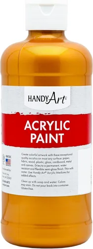Vista 33 de Handy Art Pintura acrílica, juego de 12 colores, botellas de 16 onzas, acrílico líquido para estudiantes semibrillante, consistencia de flujo