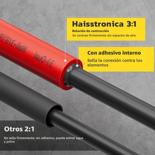 Vista 4 de haisstronica Kit de terminales de cable de batería y termorretráctil AWG 6