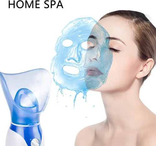 Vista 2 de Vaporizador facial para limpieza profunda facial, vaporizador facial para mujeres, 2 modos de vaporizador facial nano iónico para desobstruir