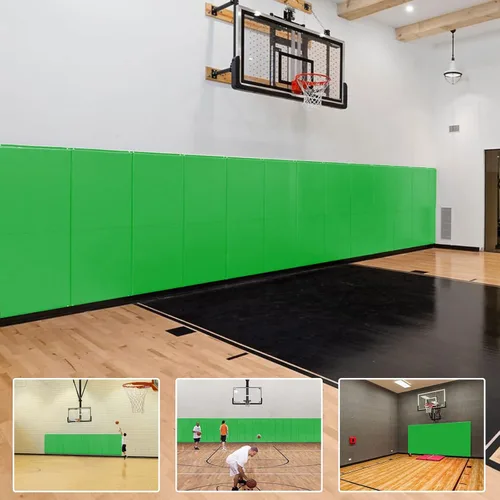 Vista 13 de Almohadilla de pared de espuma de protección de espuma de 2 pulgadas/4 pulgadas de grosor, protectores de cancha de baloncesto para gimnasio