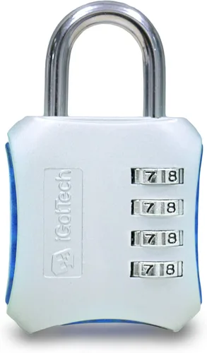 Vista 8 de iGotTech Cerradura de gimnasio resistente: candado de combinación de 4 dígitos