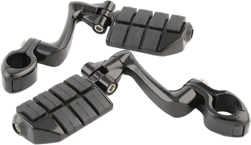 Vista 2 de XMT-MOTO Estriberas con kit de montaje de clavijas de carretera ajustables de 360 grados, ajuste universal para Motorccyle con protectores de motor