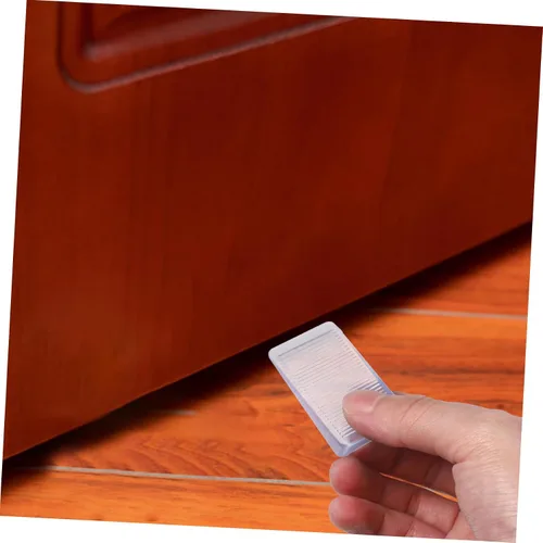 Vista 3 de DOITOOL 8 piezas de tapete para muebles, almohadilla de elevación de mesa, bloque de tope de puerta, cuñas de inodoro, no rayones, para nivelar
