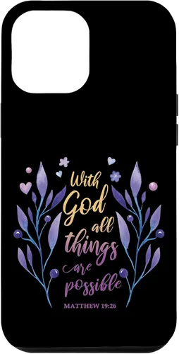Vista 26 de with God All Things are Possible Matthew 19:26 Christian Case for iPhone 16