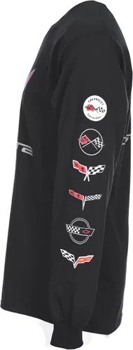 Vista 5 de JH DESIGN GROUP Chevy Corvette C7 - Camiseta de manga larga para hombre, color negro