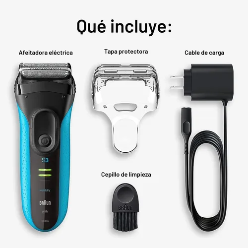 Vista 2 de Braun Electric Series 3 - Maquinilla de afeitar con recortadora de precisión, recargable, afeitadora de lámina húmeda y seca para hombres
