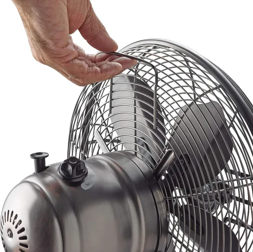 Vista 9 de Lasko Ventilador de mesa oscilante, portátil, 3 velocidades silenciosas, para dormitorio, cocina y oficina, 17 pulgadas, bronce, R12210