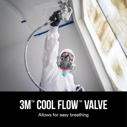 Vista 8 de 3M Proyecto de pintura P95/OV Respirador reutilizable de cierre rápido 6502QL, tamaño mediano, cartucho de vapor orgánico aprobado por NIOSH