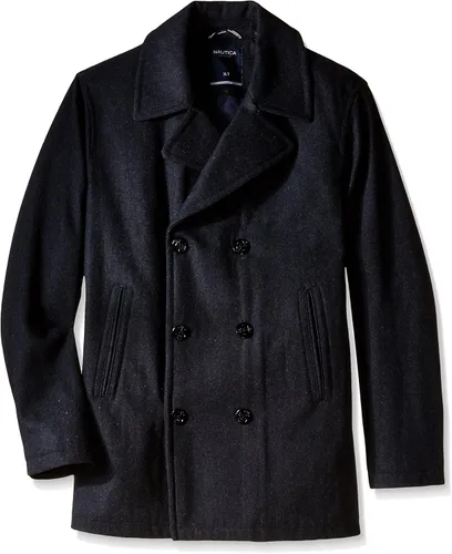 Vista 8 de Nautica Men's Wool Blend Peacoat – Double-Breasted Winter Coat, Regular, Big & Tall Sizes