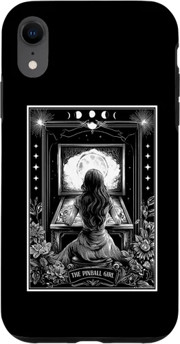Vista 25 de The Pinball Girl Retro Arcade Game 80s Tarot Card Skeleton Case for iPhone 17