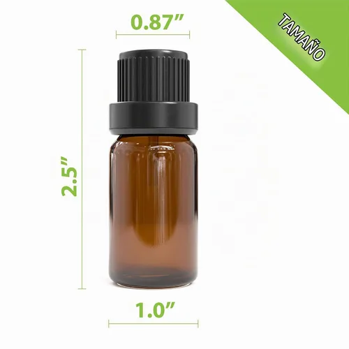 Vista 7 de Botellas de vidrio para aceites esenciales, botella de ámbar vacía recargable con reductor de orificios, cuentagotas y tapa, suministros