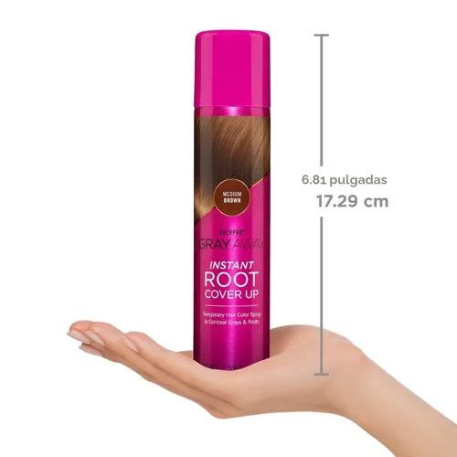 Vista 6 de EVERPRO Gray Away - Spray instantáneo para cubrir raíces, 2.5 onzas, marrón medio