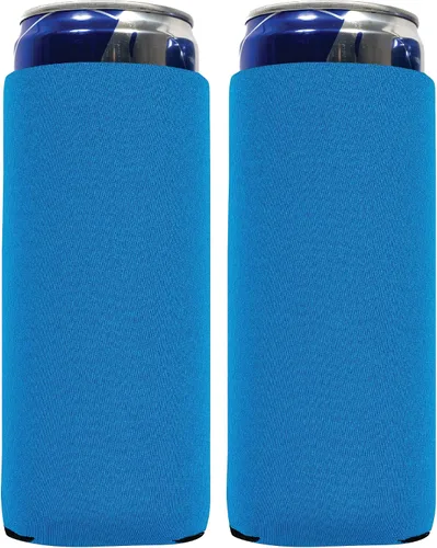 Vista 28 de QualityPerfection Fundas delgadas para enfriar latas, cerveza/energía (paquete de 6) para bebidas en blanco, 12 onzas, alta calidad, 0.157 in