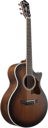 Vista 2 de Ibanez AE240JRMHS Guitarra Acústica-eléctrica Junior - Caoba Sunburst Open Pore